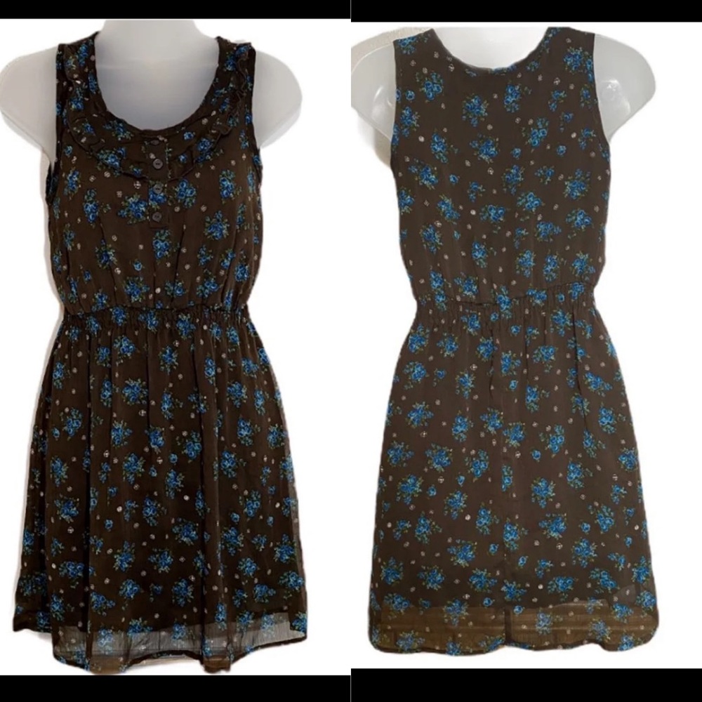 Mossimo Floral Brown Dress